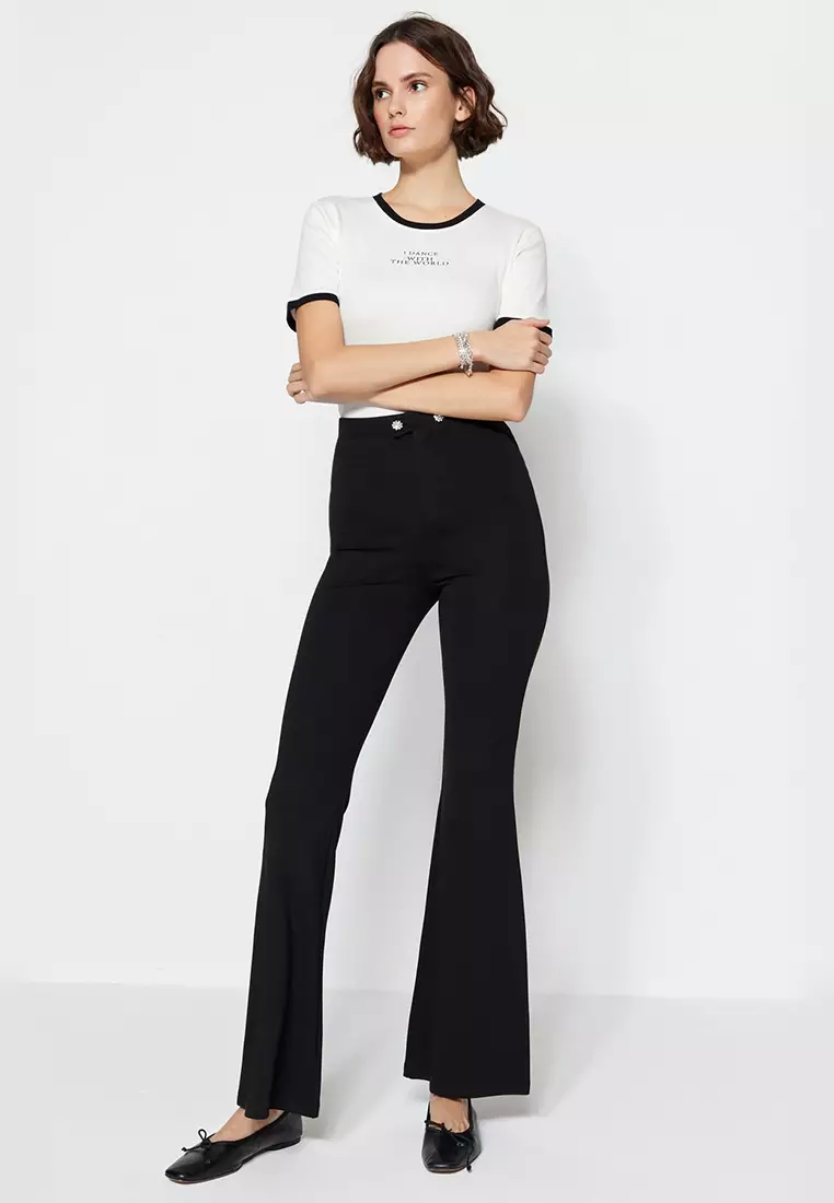 Select Moda Pants - Black - High Waist - Trendyol