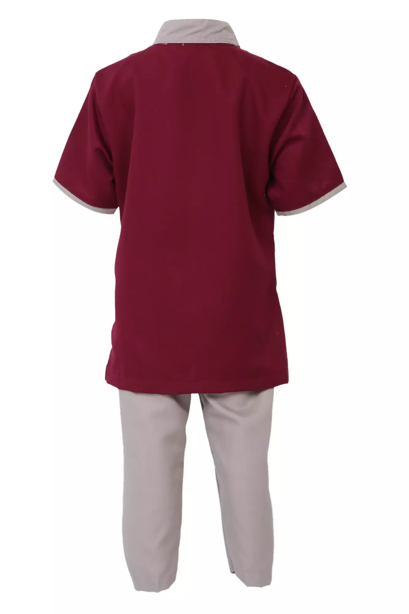 Jourell Setelan Koko Anak Laki-laki Motif Polos Childrens Shirt Lengan Pendek Material Cotton ORIGINAL - Maroon