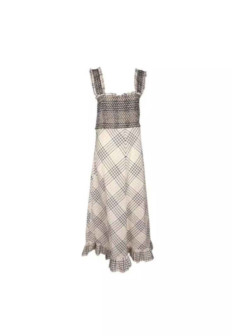 Ganni black and white dress top
