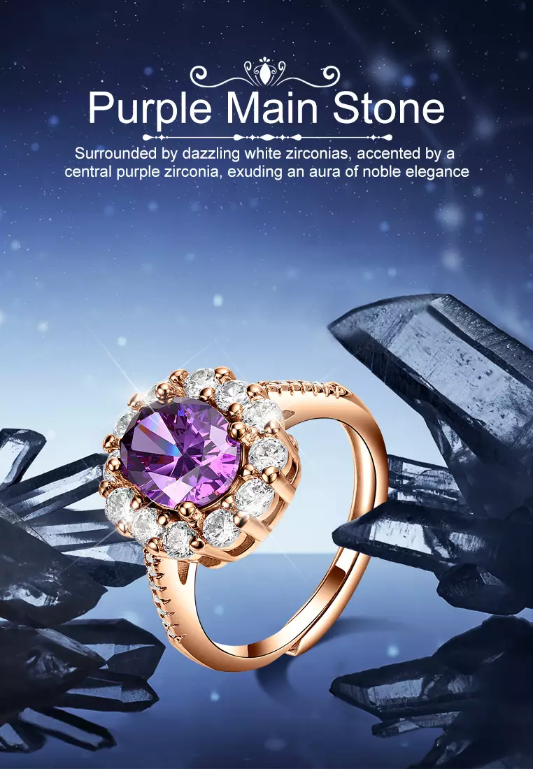 Cincin Wanita Original Perhiasan Berlian Tunangan Ukuran Bebas Korea Cincin Cewek Rings