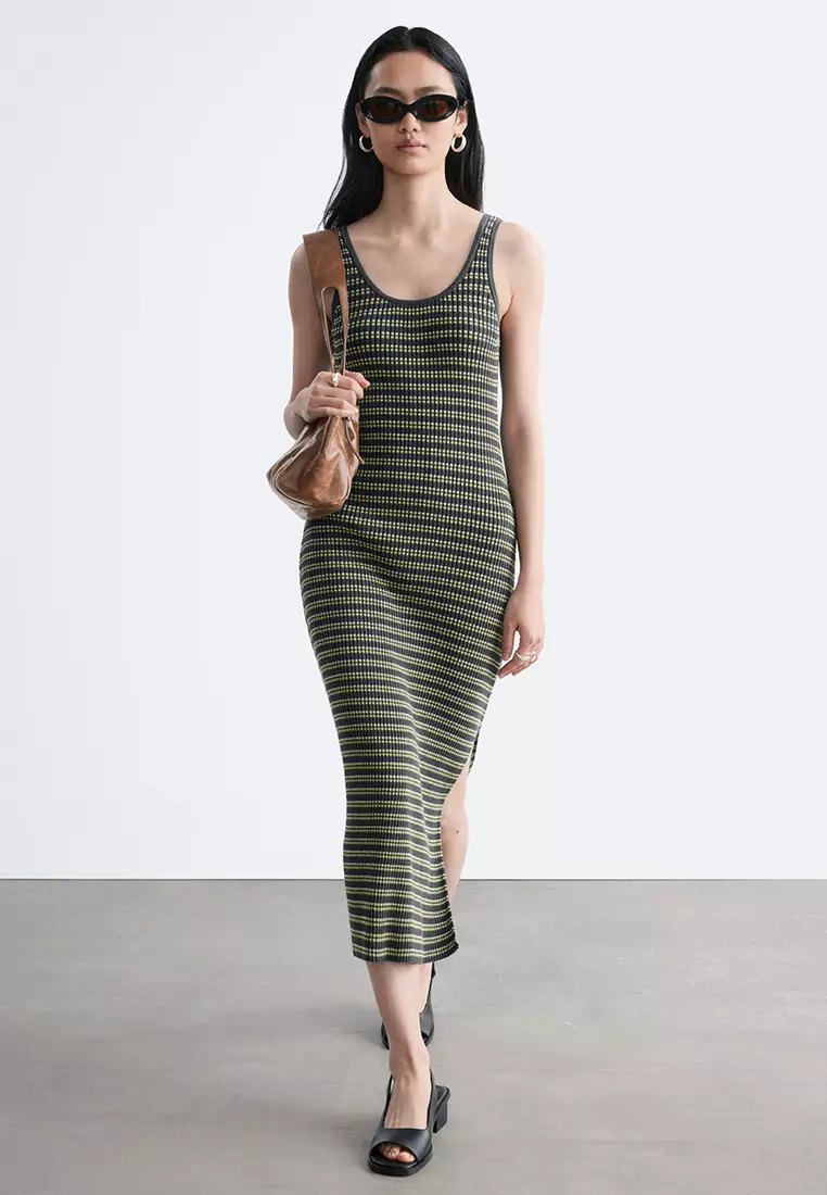 Buy & Other Stories Striped Rib-Knit Midi Dress 2026 Online | ZALORA
