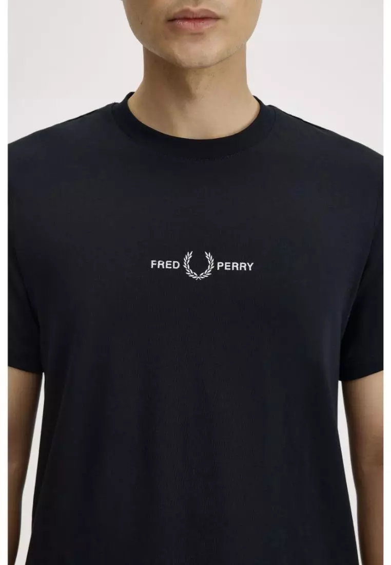Fred Perry M4580 Embroidered T-Shirt (Black)