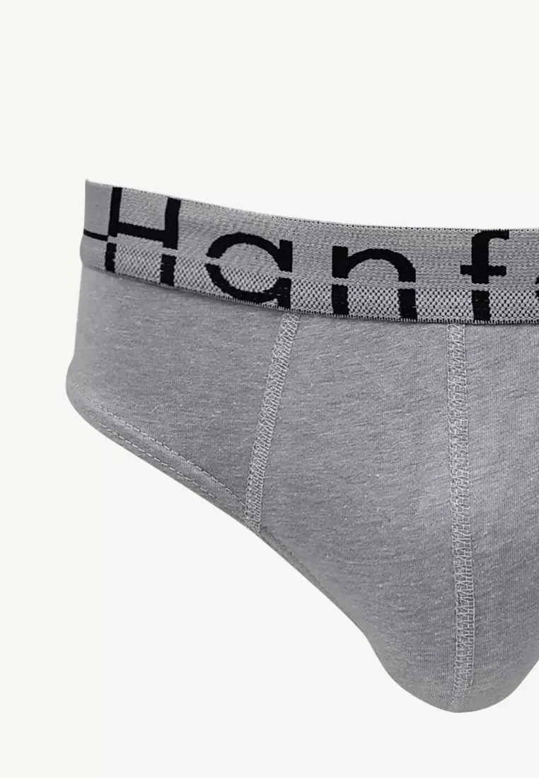 Regular Cotton Men's Briefs Polar - Assorted with Gray Garter (3in1 Pack)