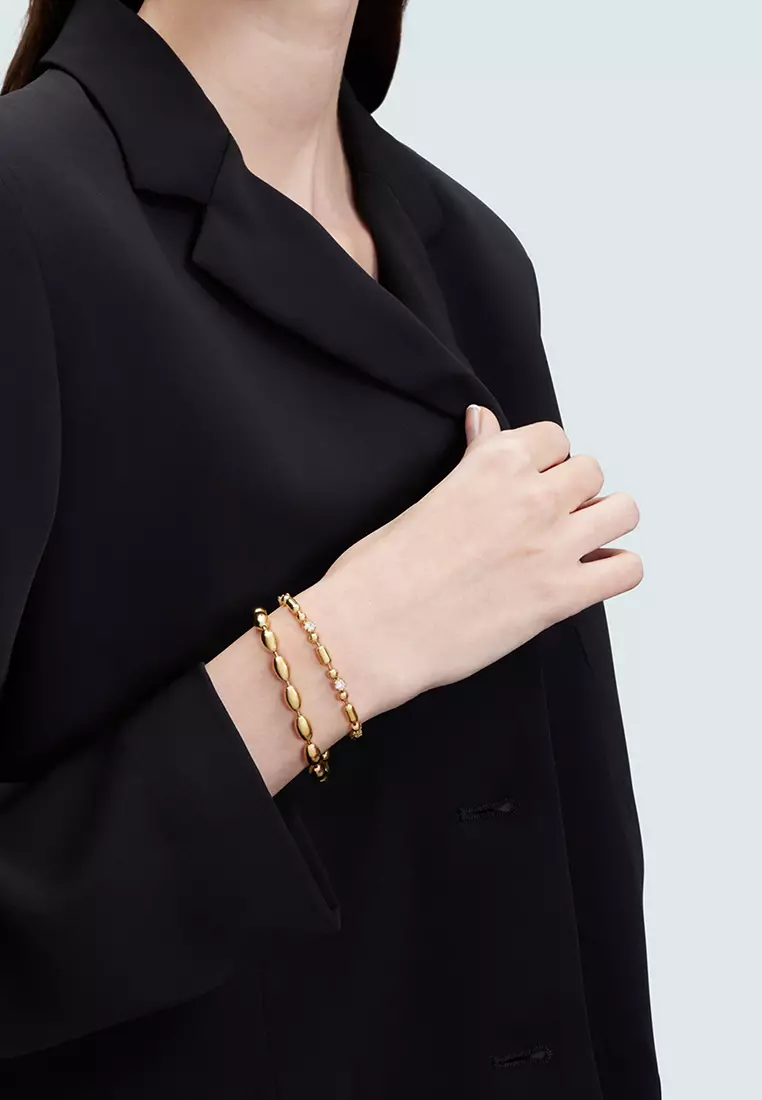 Neon Nights Chain Crystal Bracelet