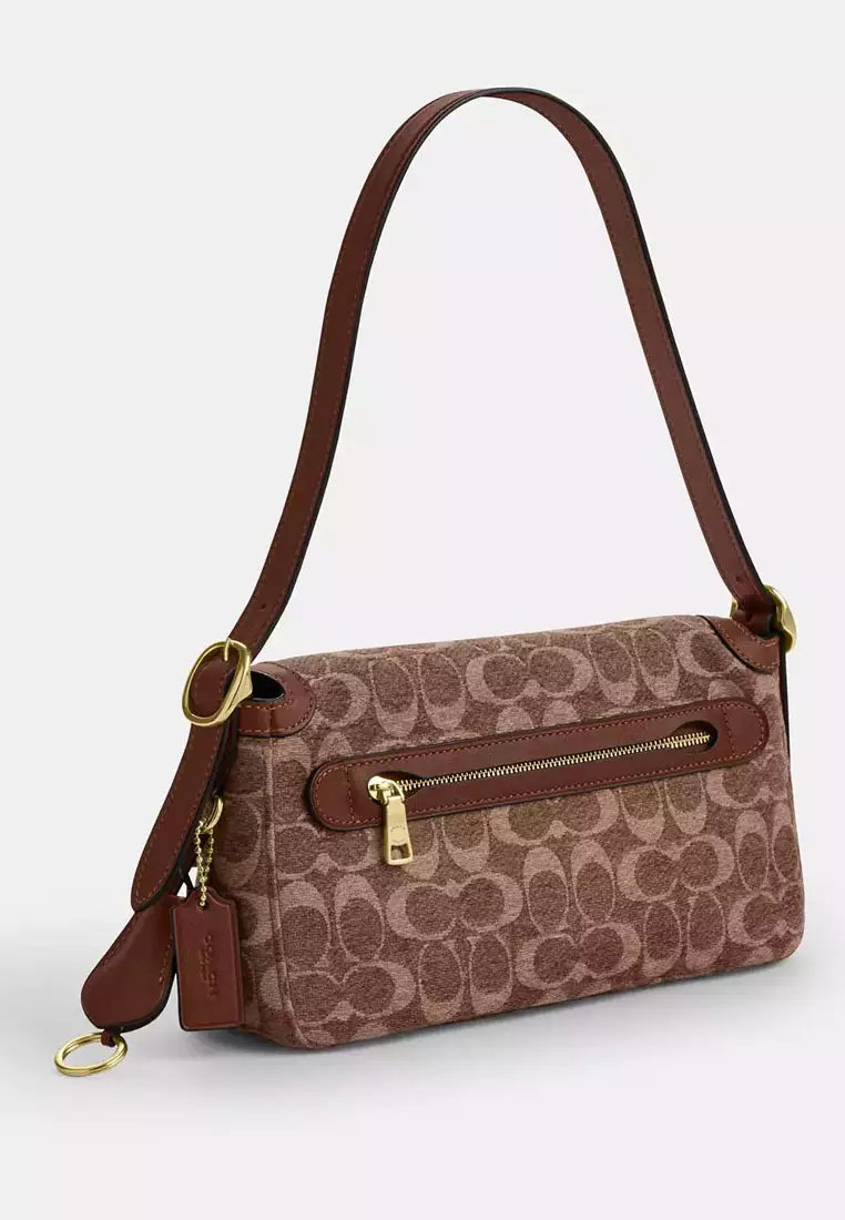 Etta Small Flap Shoulder Bag In Signature Chenille