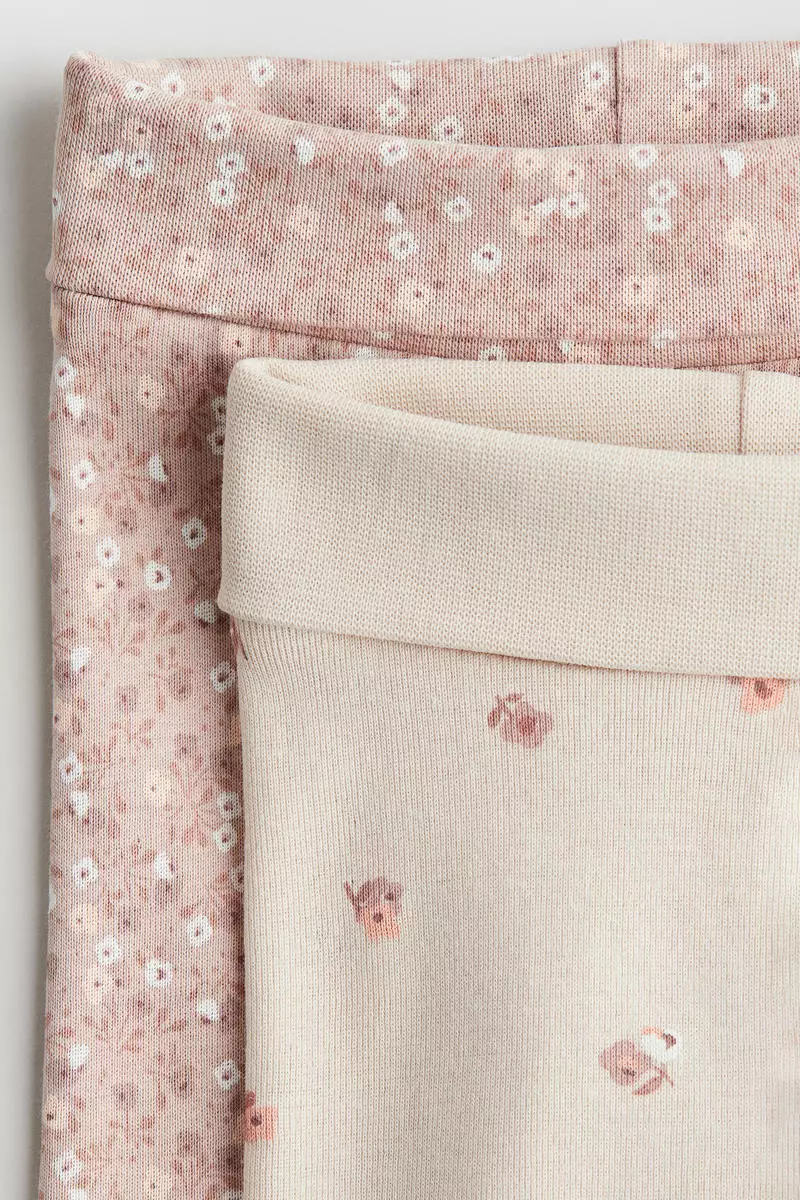 2-pack cotton jersey leggings