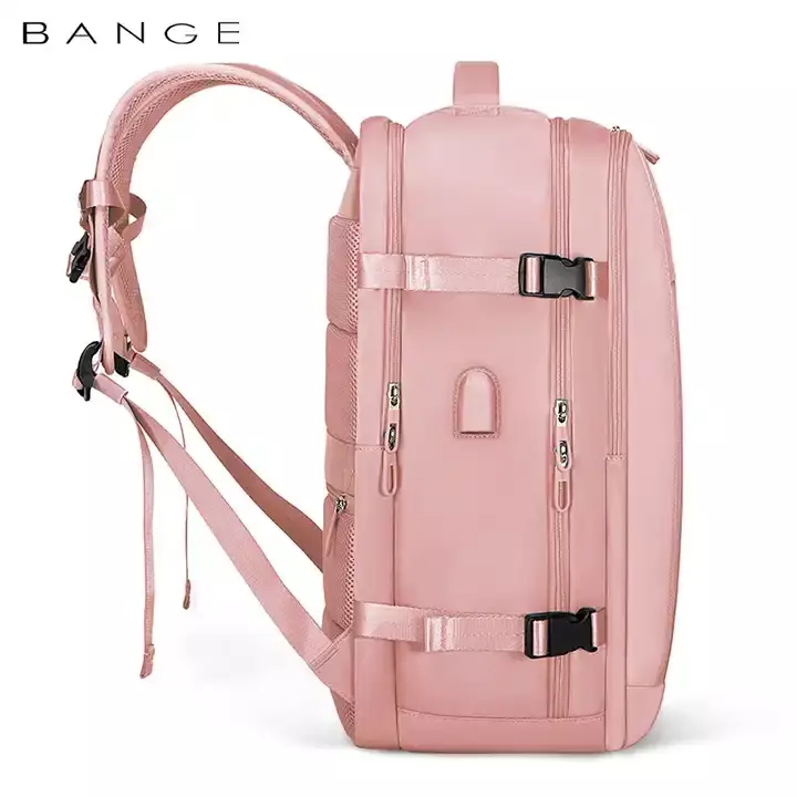 Bange BG1801 Tas Ransel Laptop Kerja Backpack Travel pria 15.6 Inch - PINK