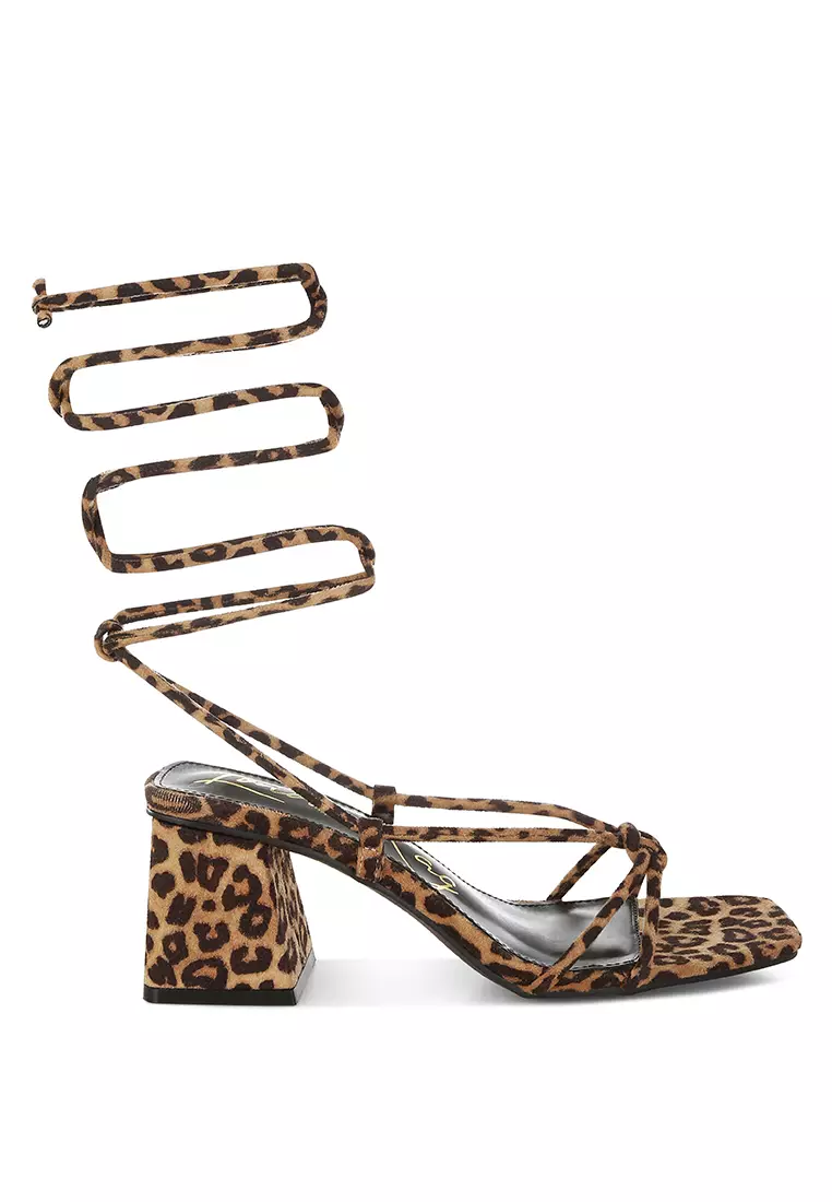 Discount on London Rag  shoes - SKU: Leopard Print Square Toe Heels In Leopard