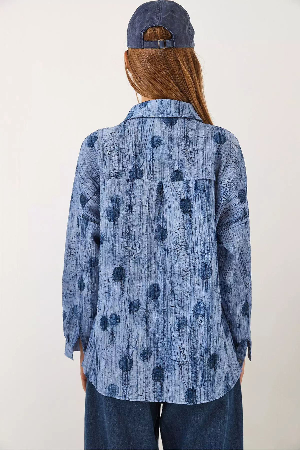 Women's Off Shoulder Print Oversize Shirt 60398 60271063