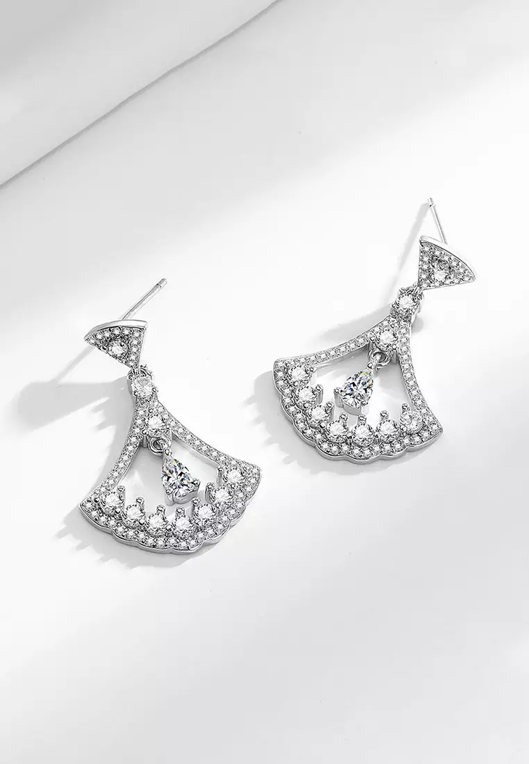 Anting Wanita Berlian Korea Elegan Perhiasan Cewek Original Anti Pudar COD