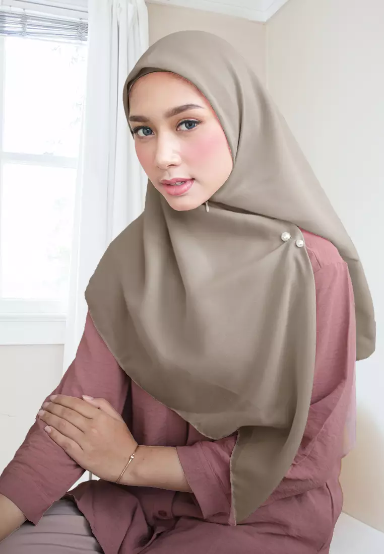 Cotton Bee - Shanara Instan | Hijab Segiempat Resleting - Winter Twig