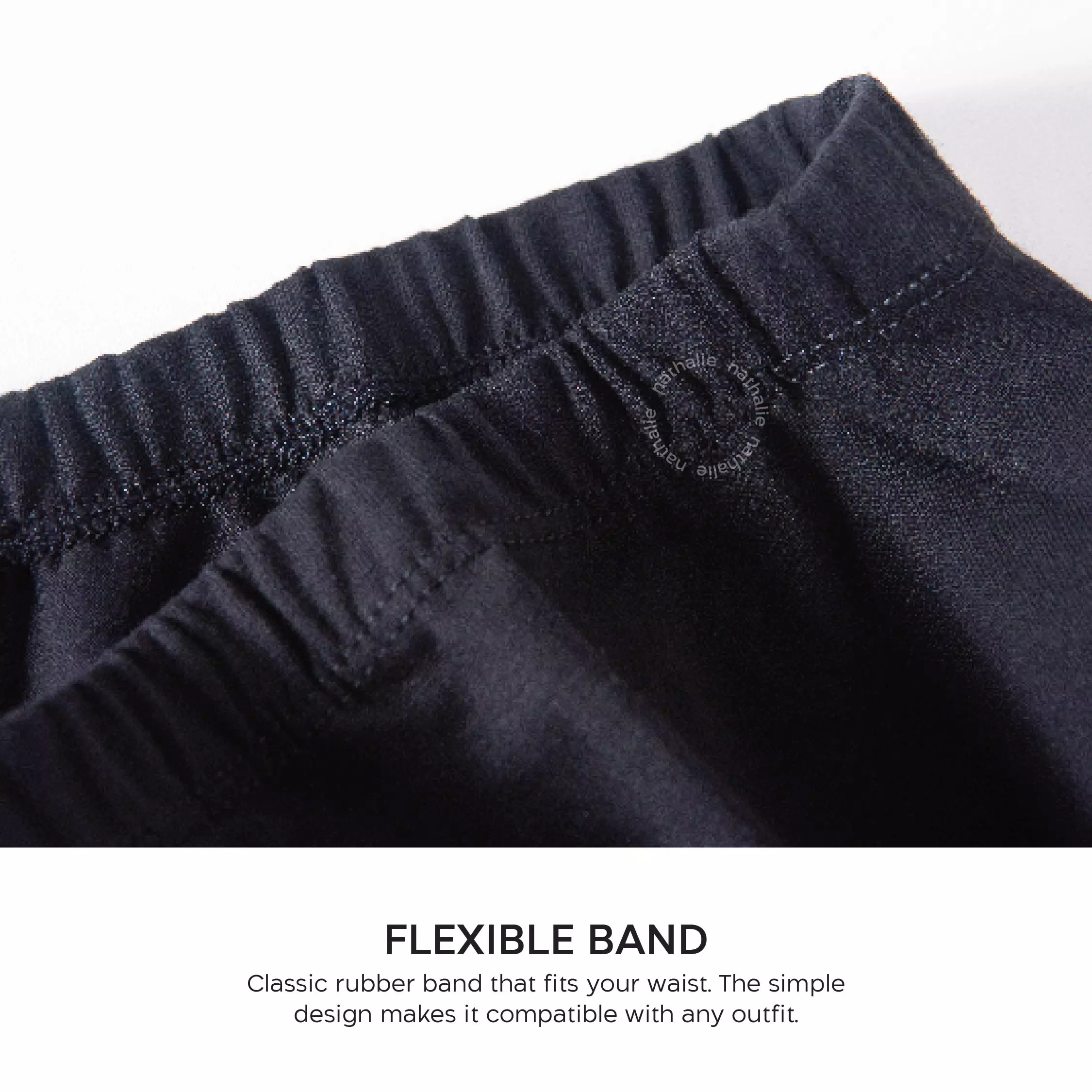 Nathalie Cotton Relaxing Shorts 1 pcs NTC 3374 - Hitam