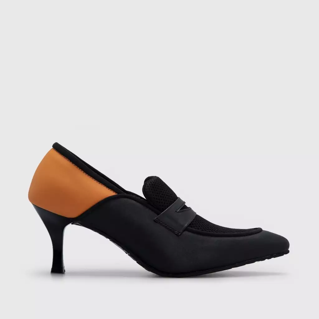 Valerie Heels Genuine Leather Black