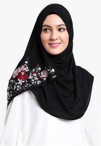 Embroidered Floral Shawl