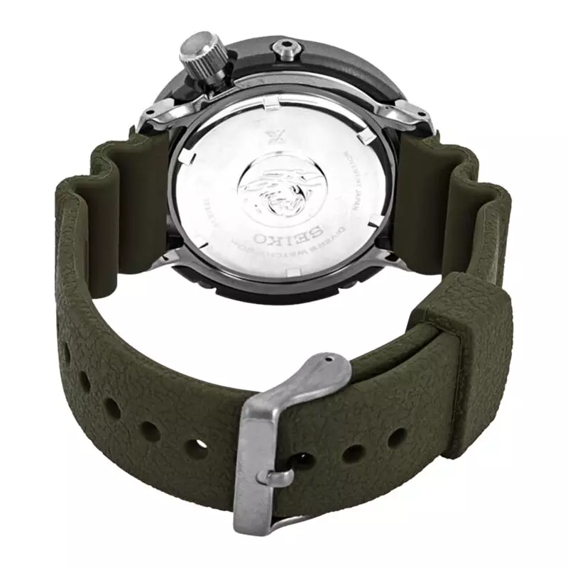 Jam Tangan Pria Seiko Prospex SNE561P1 Solar Divers 200M Green Dial Green Rubber Strap