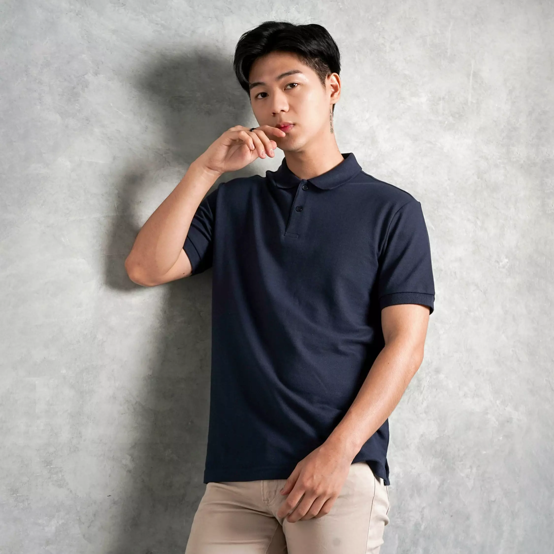 Kale Park Navy / Kaos Polo Pria Lengan Pendek Kerah / Polo Shirt Slim Fit