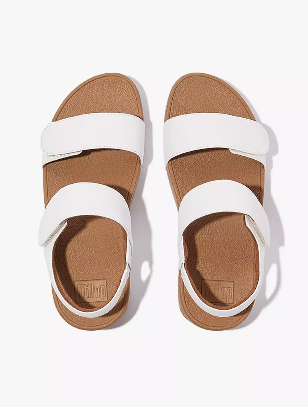 Fitflop Lulu Adjustable Leather Back-Strap Sandals - Urban White