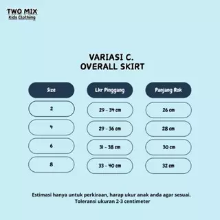 Two Mix - Rok Bawahan Skirt Anak Perempuan Jeans Lucu - Rok Denim Anak Cewek Usia 1-8 Tahun Z01 Style A