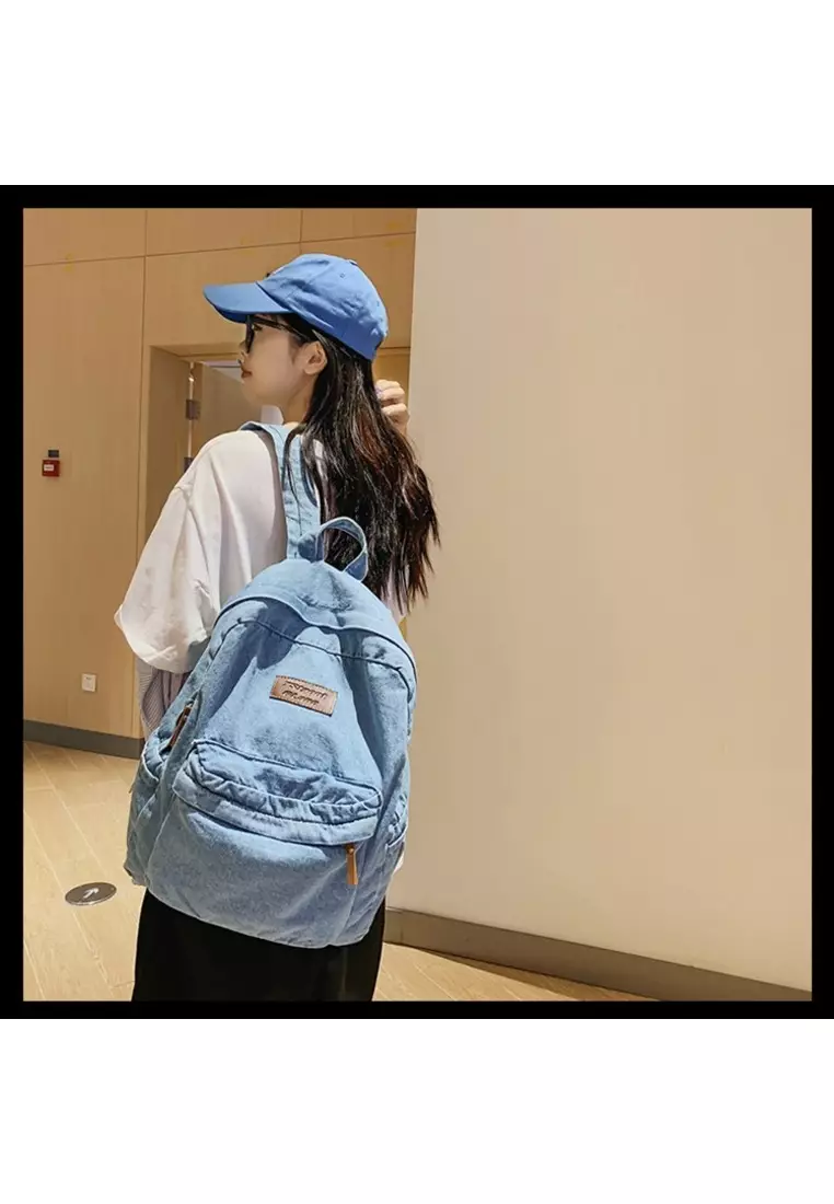 Retro and casual Japanese style Denim Backpack