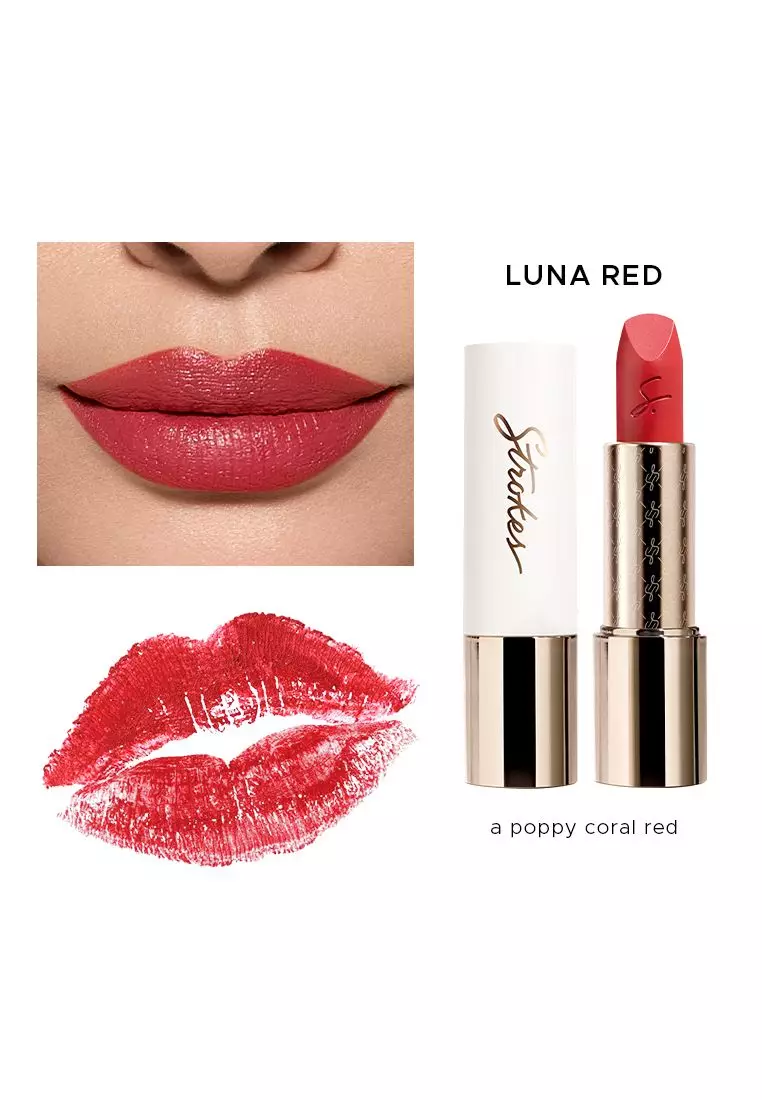 Discount on Strokes  shoes - SKU: Strokes Satin Creme Kiss Bullet Lipstick in Luna Red