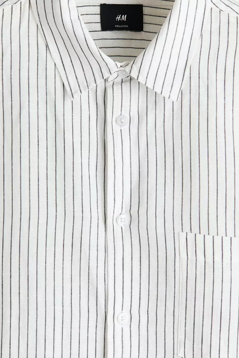 Relaxed Fit Linen-blend shirt
