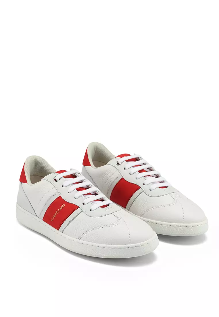 Salvatore ferragamo white sneakers best sale