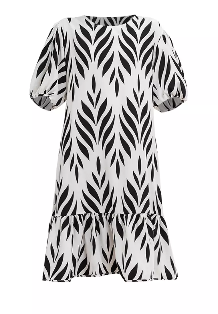 Lea Leaf Print Dress