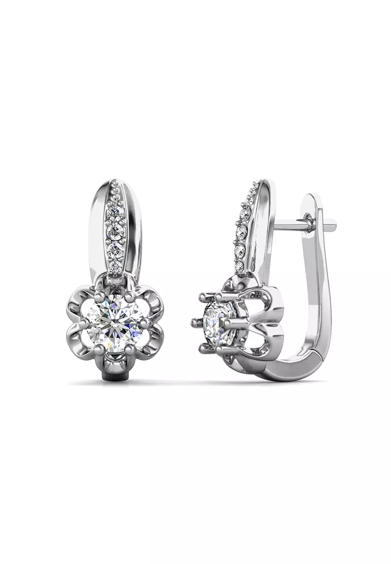 Berlian Moissanite Noemie Earring [GRA CERTIFICATE MOISSANITE DIAMOND] - Anting 0.5 CT Moissanite Diamond with 925 Silver Celesta Moissanite