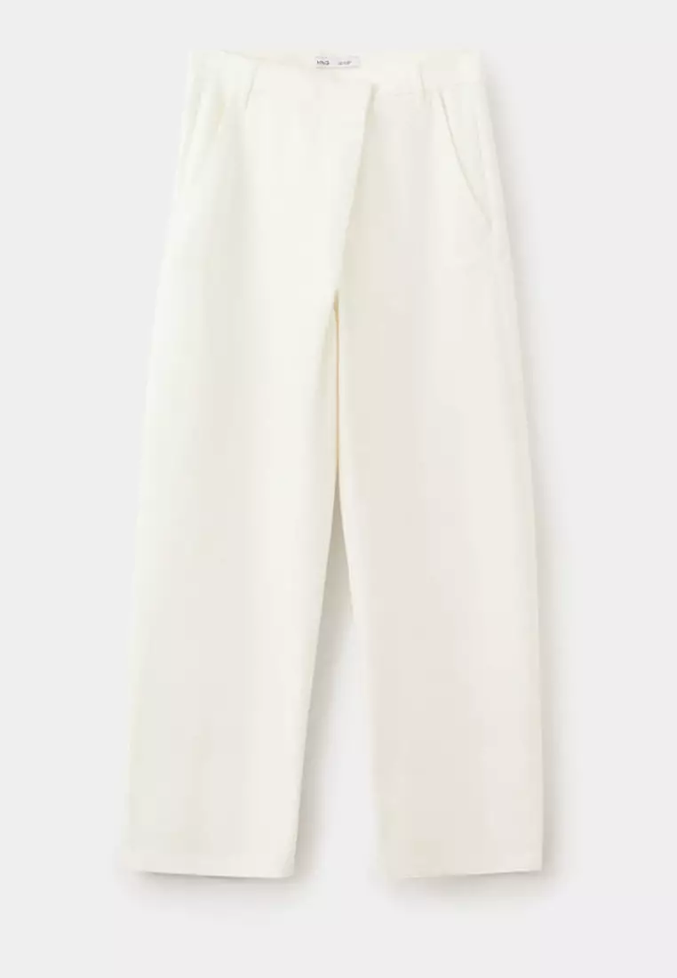 Asymmetric Cotton Trousers