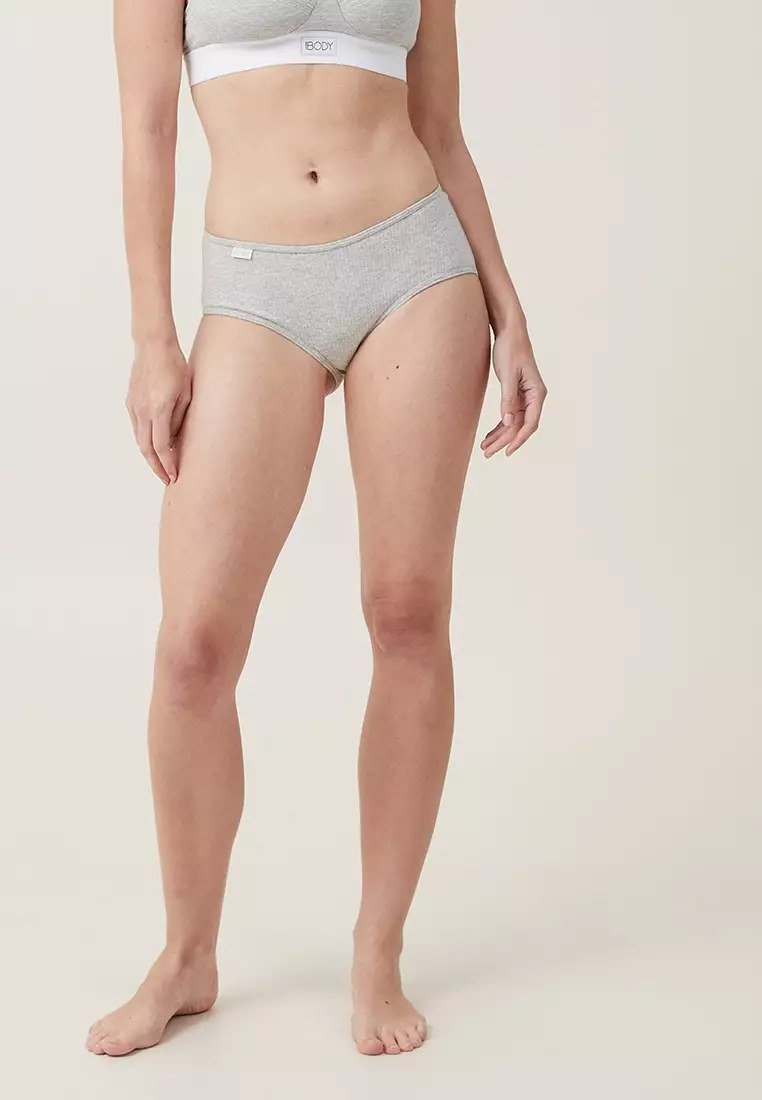 Shop Pack of 2 - Ribbed Cotton Seamless Boyleg Briefs Online