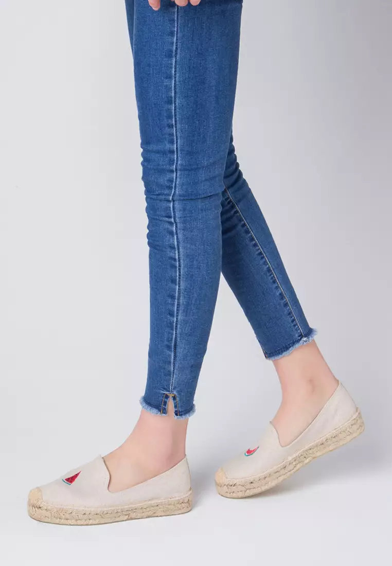 Platform Embroidered Canvas Espadrilles HB6105