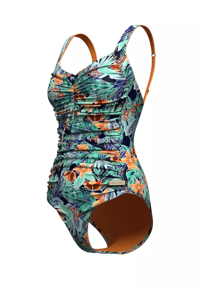 My Paradiso Navy Plus Cup Twist Front Onepiece