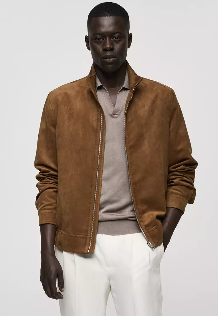 Mango man suede jacket clearance