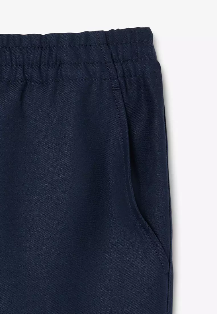 Regular Fit Linen Twill Pants