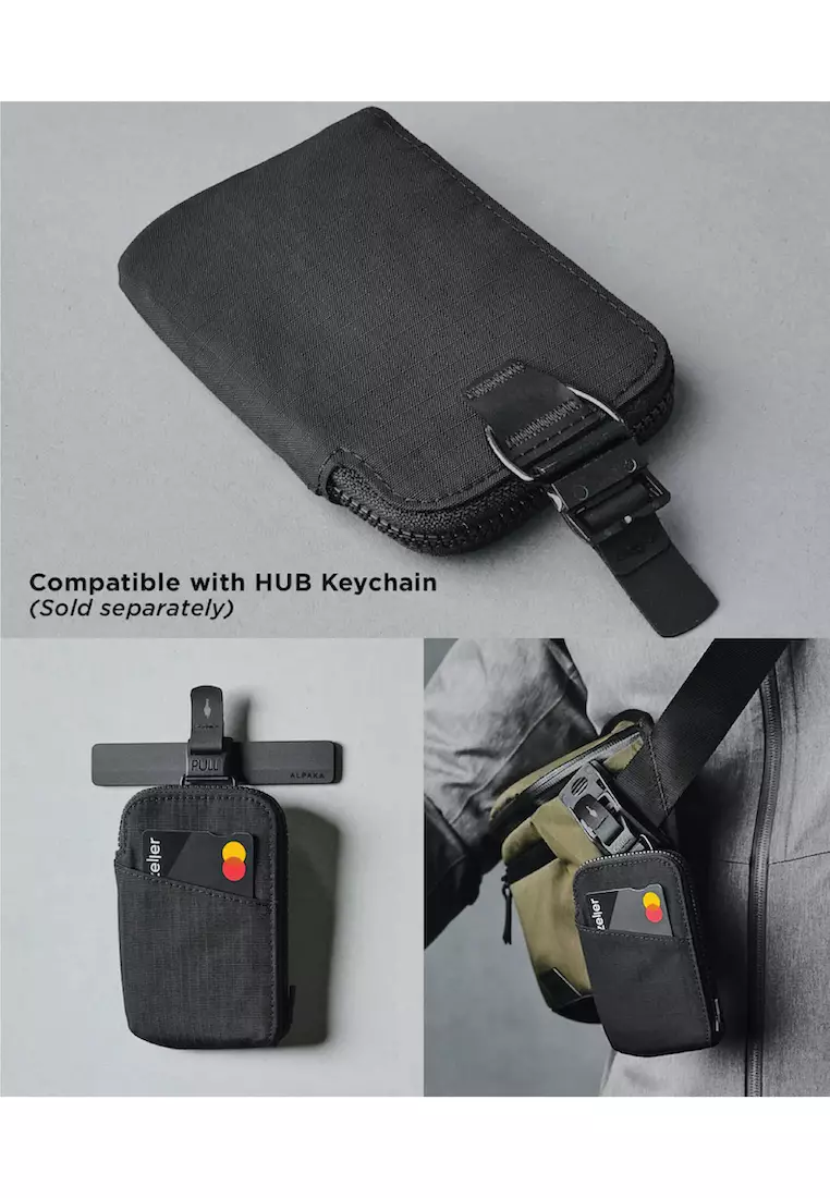 Alpaka Zip Card Pouch - Axoflux Green