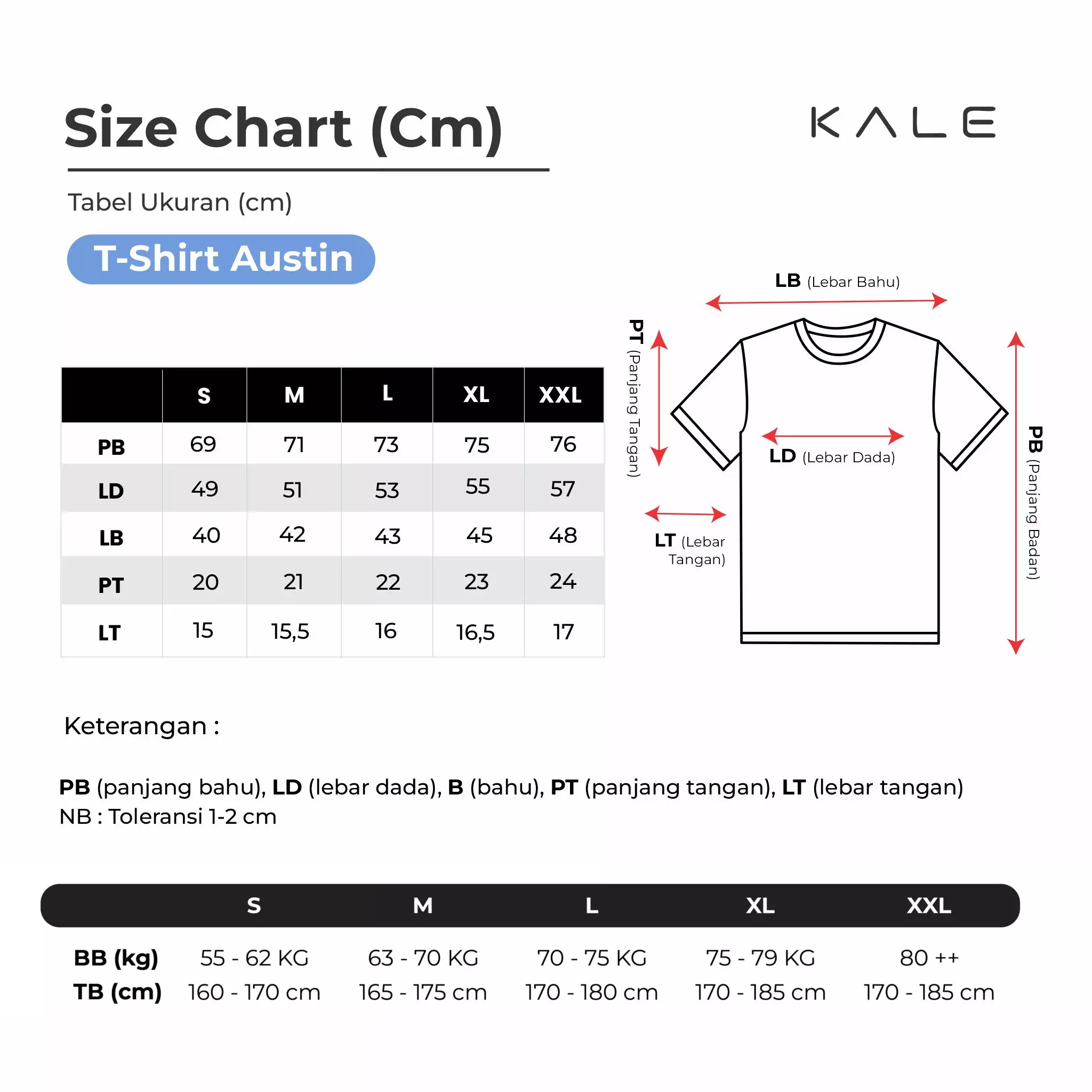 Kale Austin Navy / Kaos Kancing Pria Lengan Pendek