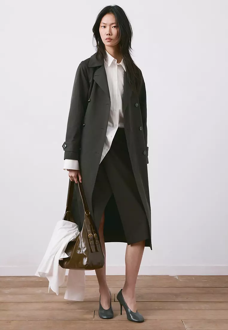 長款雙排扣風褸