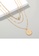 Glamorousky silver Fashion Simple Plated Gold Portrait Geometric Round Pendant with Knot Multilayer Necklace 627C0AC4AC3EF2GS_3