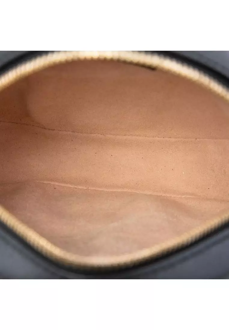 Pre-Loved Gucci Mini Calfskin Web Ophidia Round Crossbody