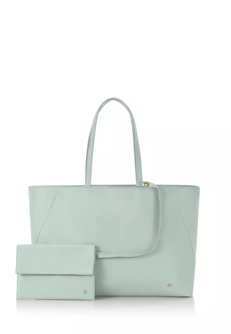 VALERIE TOTE + 14.1" LAPTOP SLV - ICEBERG GREEN