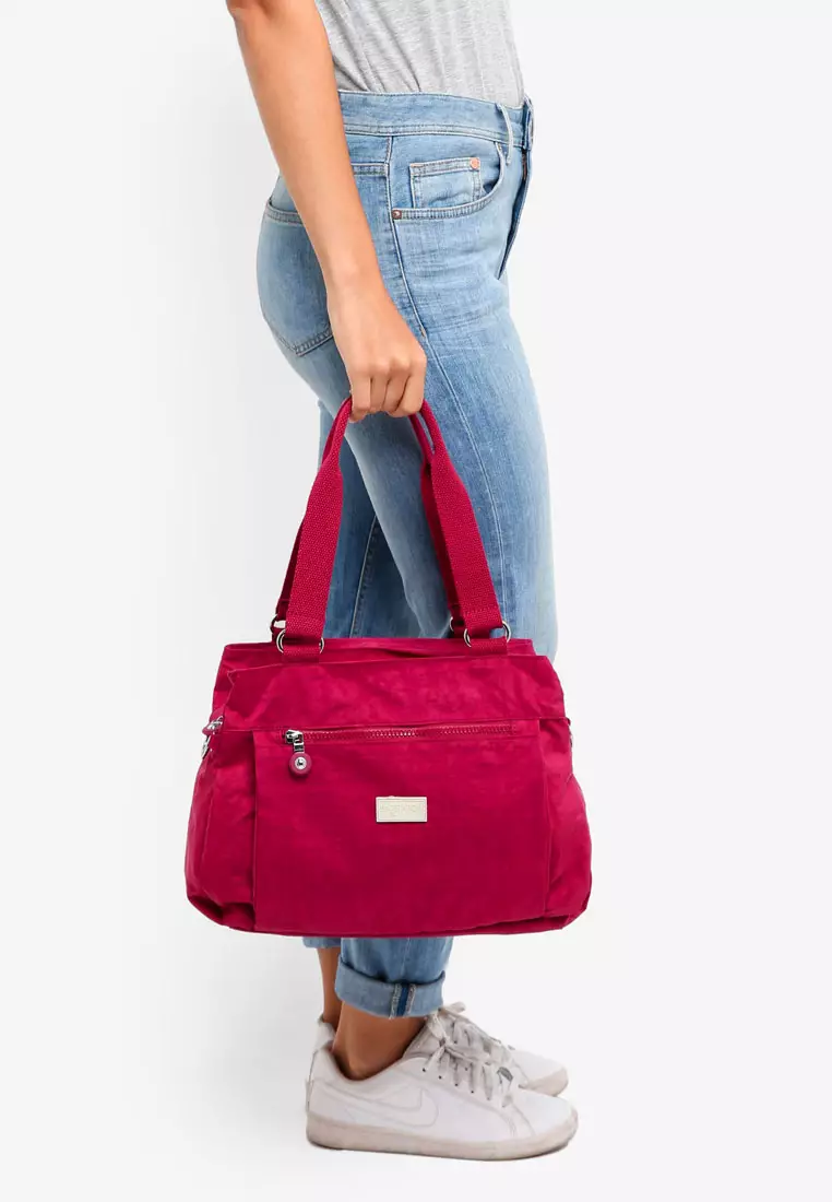 Buy BAGSTATION Crinkled Nylon Shoulder Bag Online ZALORA Malaysia