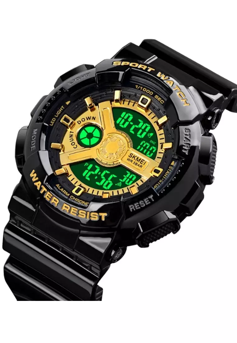 Jam Tangan Digital Pria Waterproof Many Function Strap Tali Material PU Silicone BY96 ORIGINAL