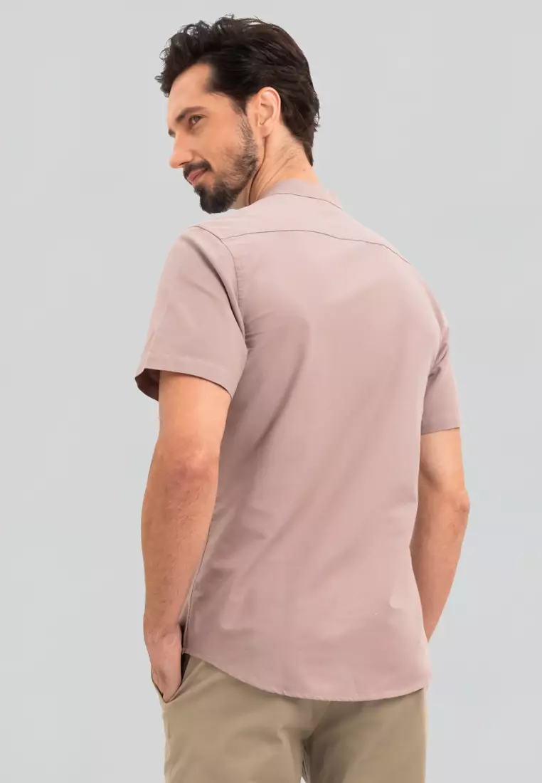 Polo Haus - Men’s Cotton Mix Signature Fit Mandarin Collar MBSSE003