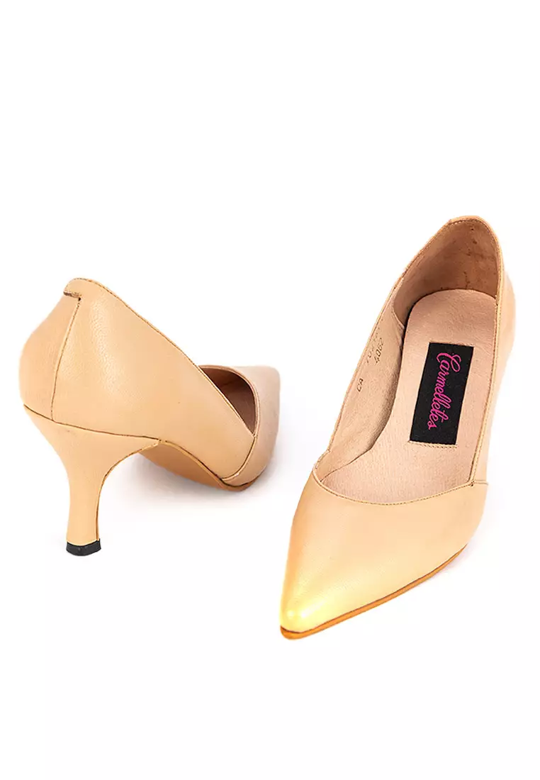 Pointed Toe Leather Pumps
