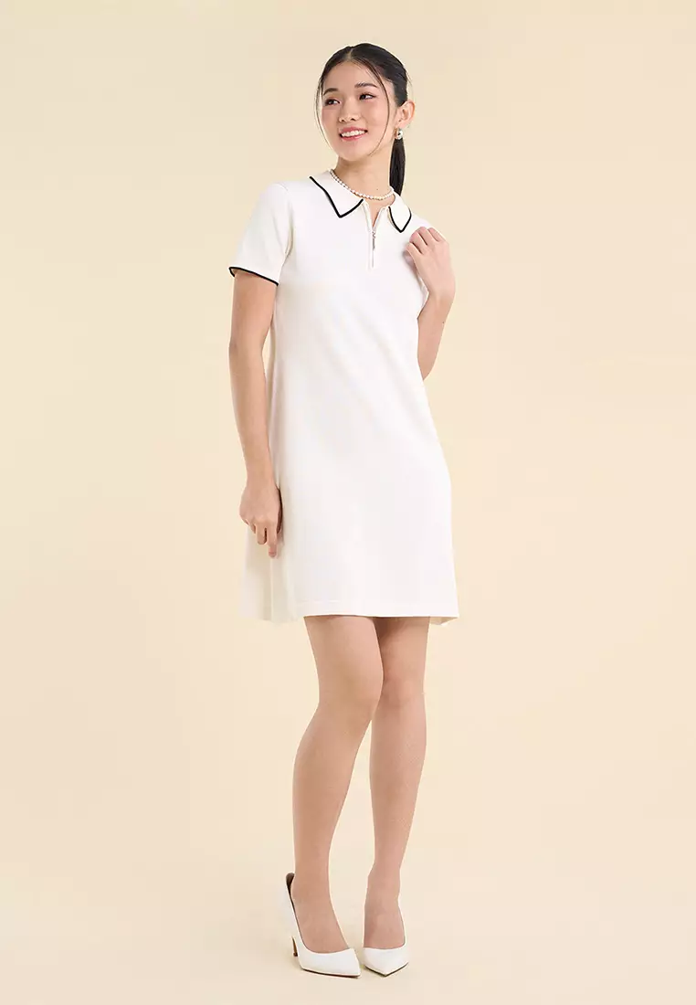 Dress Code Light Knit Polo Dress