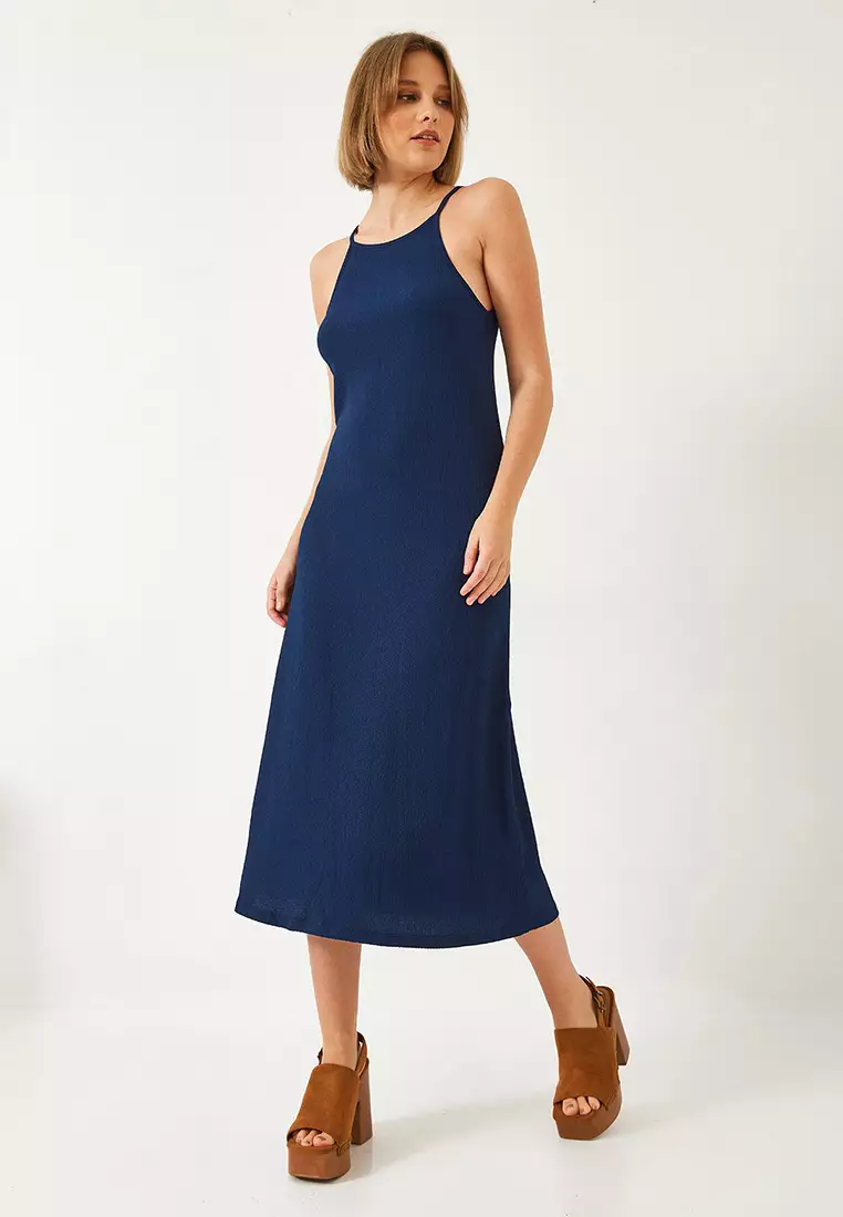 Women's Strappy Summer Long Knitted Dress 70243 60271033