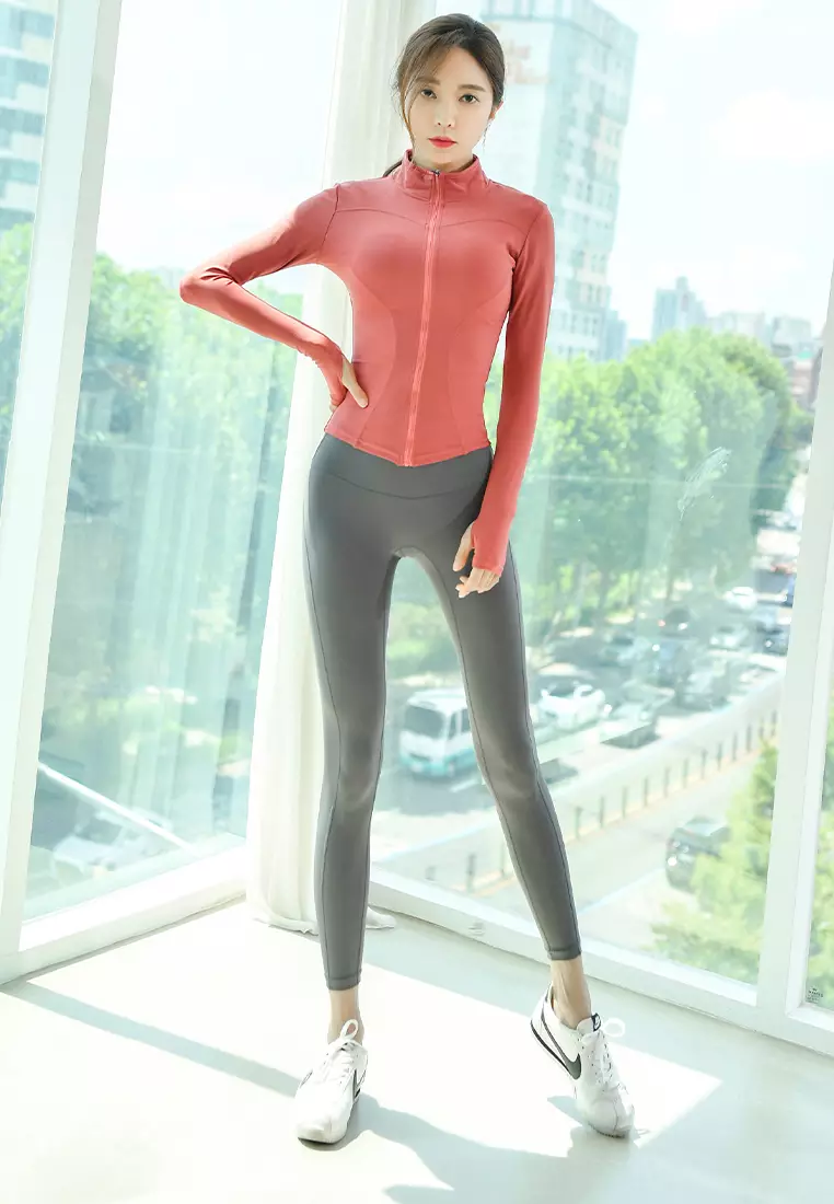 (2PCS) Quick Dry Running Fitness Yoga Dance Set (Tops+Bottoms)