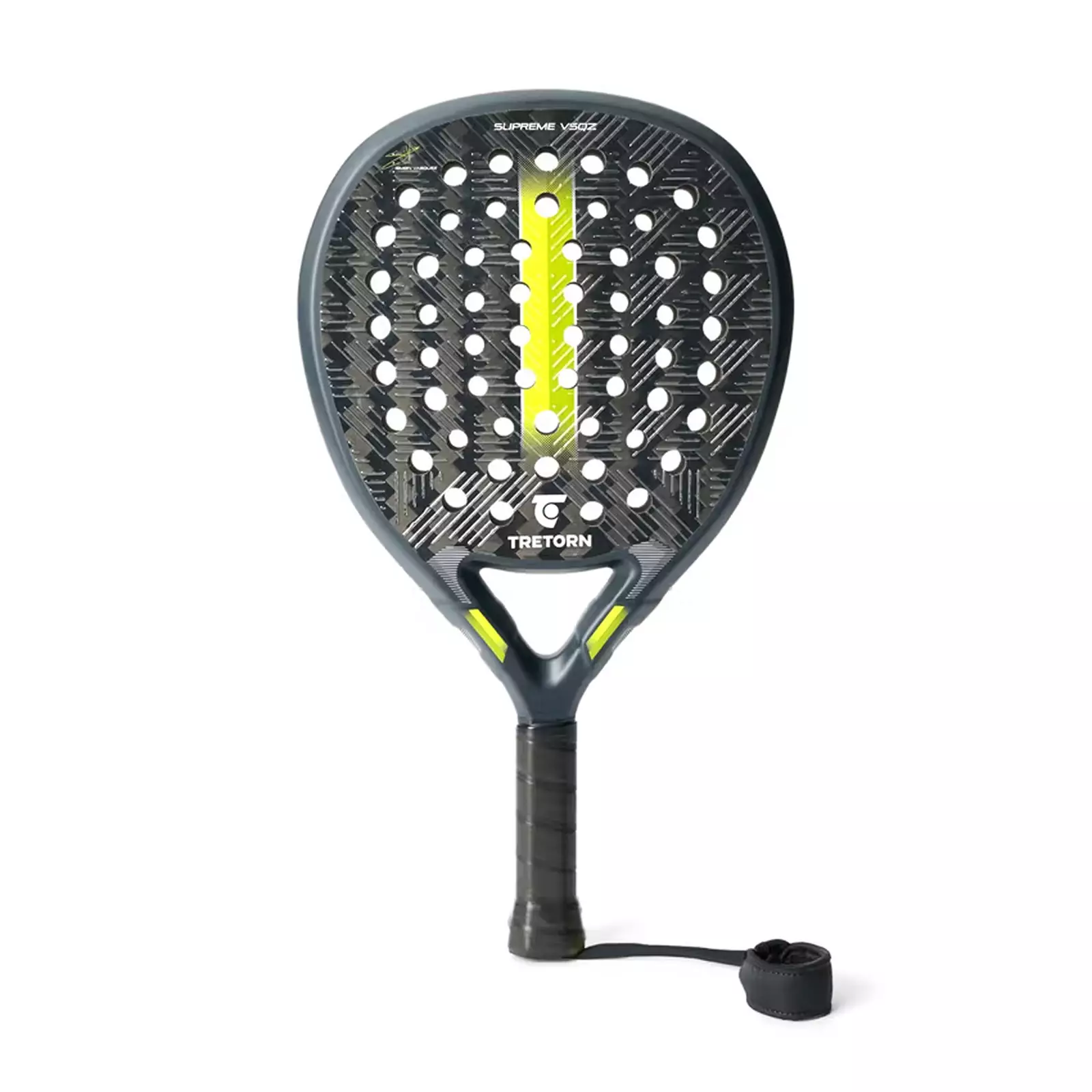 Raket Padel Tretorn Supreme VSQZ 12K 355-365g Black Yellow