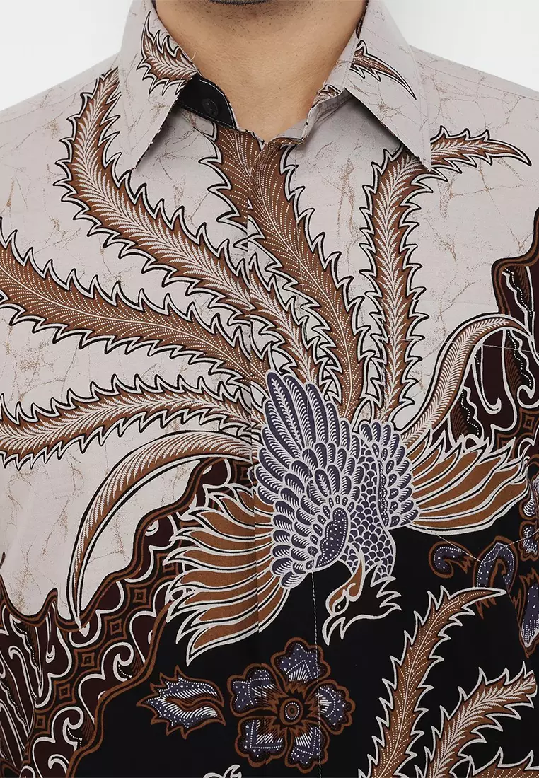 Kemeja Batik Pria Slimfit Kamaswara - Black