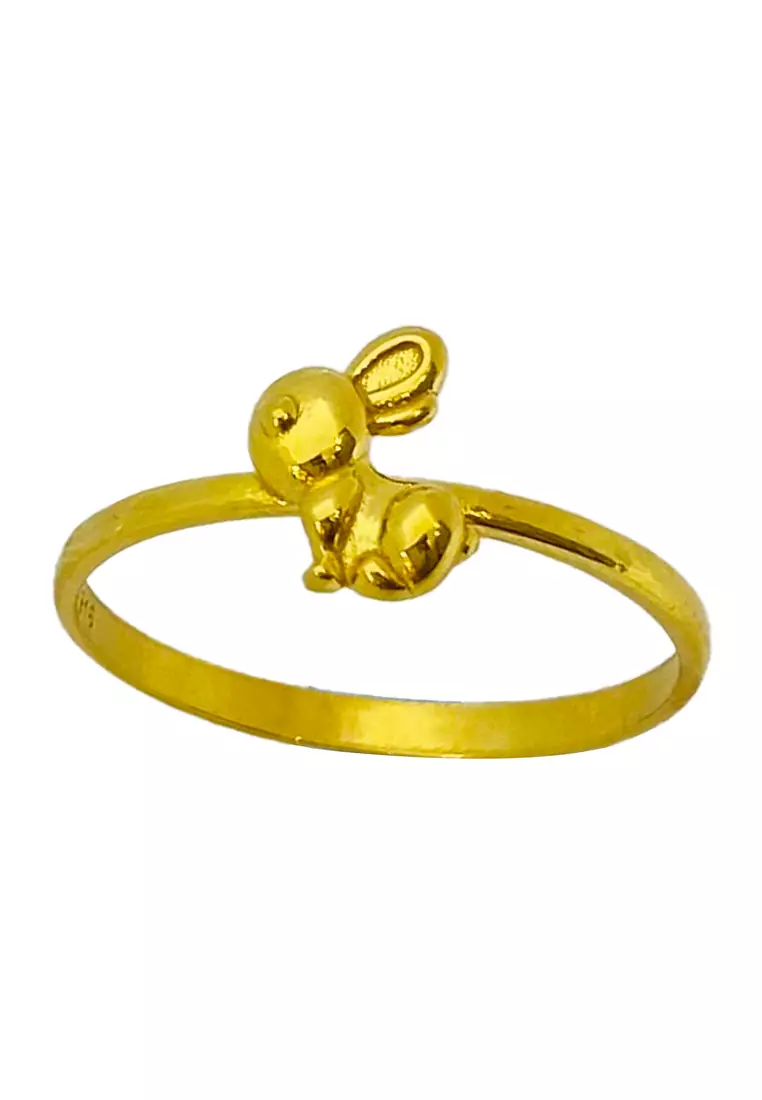 Gold discount rabbit ring
